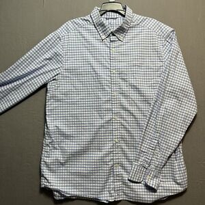 Vineyard Vines OTG On The Go Mens Button Down Shirt XL Blue Plaid Performance